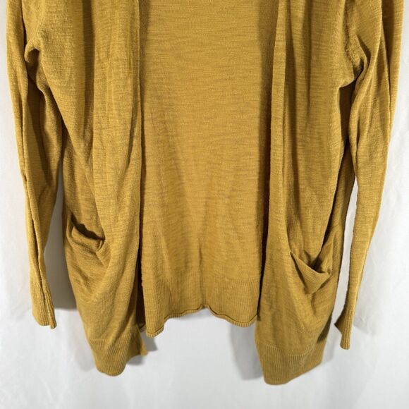Madewell Cardigan Women's XXS Yellow Open Front Pockets Long Sleeve - Picture 4 of 10